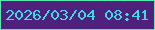 文字の大きさ：2、枠の色：56eab1、背景の色：4f217c、文字の色：3fdae7 無料ブログパーツのブログ時計