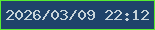 文字の大きさ：1、枠の色：56eb32、背景の色：1f436a、文字の色：c7d4da 無料ブログパーツのブログ時計