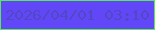 文字の大きさ：5、枠の色：56eb51、背景の色：6147f8、文字の色：5048c4 無料ブログパーツのブログ時計
