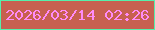 文字の大きさ：4、枠の色：56efab、背景の色：c76050、文字の色：ff8bf8 無料ブログパーツのブログ時計