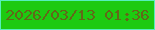 文字の大きさ：3、枠の色：56efbc、背景の色：1dca11、文字の色：626819 無料ブログパーツのブログ時計