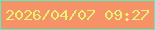 文字の大きさ：4、枠の色：56f0c0、背景の色：f79167、文字の色：e4f671 無料ブログパーツのブログ時計