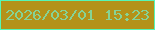文字の大きさ：1、枠の色：56f6b6、背景の色：b49219、文字の色：86d395 無料ブログパーツのブログ時計