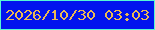 文字の大きさ：5、枠の色：56f7d3、背景の色：0213ee、文字の色：eab853 無料ブログパーツのブログ時計