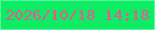 文字の大きさ：4、枠の色：56f9a5、背景の色：0eec64、文字の色：e55a96 無料ブログパーツのブログ時計