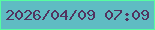 文字の大きさ：4、枠の色：56fda1、背景の色：5fbcc3、文字の色：52335f 無料ブログパーツのブログ時計