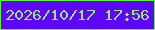 文字の大きさ：3、枠の色：56ff2c、背景の色：5d06f9、文字の色：9be87b 無料ブログパーツのブログ時計