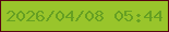 文字の大きさ：3、枠の色：570113、背景の色：99c52b、文字の色：66a022 無料ブログパーツのブログ時計