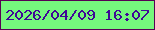 文字の大きさ：1、枠の色：570154、背景の色：75f87d、文字の色：3f0896 無料ブログパーツのブログ時計