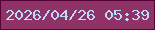 文字の大きさ：4、枠の色：570236、背景の色：8f3266、文字の色：bddbfa 無料ブログパーツのブログ時計