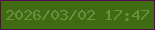 文字の大きさ：5、枠の色：570851、背景の色：416b12、文字の色：679042 無料ブログパーツのブログ時計