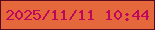 文字の大きさ：1、枠の色：570920、背景の色：e4683b、文字の色：be065d 無料ブログパーツのブログ時計