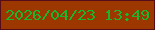 文字の大きさ：3、枠の色：570c19、背景の色：9d3700、文字の色：1cb42f 無料ブログパーツのブログ時計