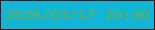 文字の大きさ：1、枠の色：570d0a、背景の色：10b5d7、文字の色：62af59 無料ブログパーツのブログ時計