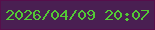 文字の大きさ：1、枠の色：570e4b、背景の色：4a1f52、文字の色：53c836 無料ブログパーツのブログ時計