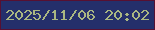 文字の大きさ：5、枠の色：571032、背景の色：242f6b、文字の色：aab782 無料ブログパーツのブログ時計