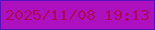 文字の大きさ：1、枠の色：5711b8、背景の色：ad10bf、文字の色：ac095b 無料ブログパーツのブログ時計