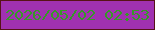 文字の大きさ：4、枠の色：571218、背景の色：a031b1、文字の色：369828 無料ブログパーツのブログ時計