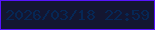 文字の大きさ：5、枠の色：5714fd、背景の色：131631、文字の色：062755 無料ブログパーツのブログ時計