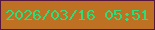 文字の大きさ：5、枠の色：57163e、背景の色：be7023、文字の色：31dc78 無料ブログパーツのブログ時計