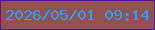 文字の大きさ：3、枠の色：571690、背景の色：915251、文字の色：27a1fd 無料ブログパーツのブログ時計
