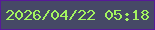 文字の大きさ：2、枠の色：571a98、背景の色：464966、文字の色：a3f460 無料ブログパーツのブログ時計