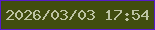 文字の大きさ：1、枠の色：571aca、背景の色：414d0f、文字の色：bdc3a2 無料ブログパーツのブログ時計