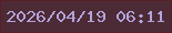 文字の大きさ：2、枠の色：571f26、背景の色：4c2b36、文字の色：b4a3da 無料ブログパーツのブログ時計