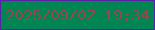 文字の大きさ：5、枠の色：5722a4、背景の色：018553、文字の色：99454f 無料ブログパーツのブログ時計