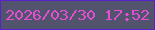 文字の大きさ：3、枠の色：5722cf、背景の色：52536c、文字の色：e34ed4 無料ブログパーツのブログ時計