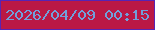 文字の大きさ：2、枠の色：5724b3、背景の色：ba1845、文字の色：719fdb 無料ブログパーツのブログ時計