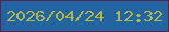 文字の大きさ：1、枠の色：57254e、背景の色：2364a2、文字の色：afb747 無料ブログパーツのブログ時計