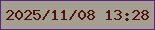 文字の大きさ：3、枠の色：57268c、背景の色：a59f91、文字の色：4e130e 無料ブログパーツのブログ時計