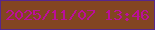 文字の大きさ：5、枠の色：57278c、背景の色：834522、文字の色：bc0e9a 無料ブログパーツのブログ時計