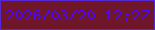 文字の大きさ：2、枠の色：5727d4、背景の色：6f1728、文字の色：4c08f1 無料ブログパーツのブログ時計