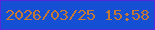 文字の大きさ：5、枠の色：5727db、背景の色：154fd4、文字の色：c37836 無料ブログパーツのブログ時計