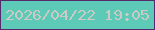 文字の大きさ：5、枠の色：57286c、背景の色：5dc9b7、文字の色：c9cbc4 無料ブログパーツのブログ時計