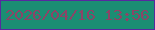 文字の大きさ：2、枠の色：57299f、背景の色：1b8e73、文字の色：8c4467 無料ブログパーツのブログ時計