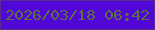 文字の大きさ：4、枠の色：572d92、背景の色：5108d7、文字の色：5a703d 無料ブログパーツのブログ時計
