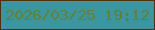 文字の大きさ：5、枠の色：572e01、背景の色：3c96a0、文字の色：657f31 無料ブログパーツのブログ時計