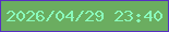 文字の大きさ：3、枠の色：572ec3、背景の色：6bad60、文字の色：8afabb 無料ブログパーツのブログ時計