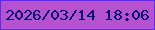 文字の大きさ：1、枠の色：572ef1、背景の色：b652d1、文字の色：02136c 無料ブログパーツのブログ時計