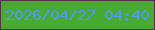 文字の大きさ：2、枠の色：57304b、背景の色：49aa31、文字の色：4a99ed 無料ブログパーツのブログ時計