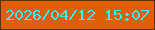 文字の大きさ：4、枠の色：57330f、背景の色：e05f05、文字の色：2ef6fd 無料ブログパーツのブログ時計