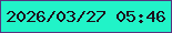 文字の大きさ：5、枠の色：57337f、背景の色：21f3c8、文字の色：1b0c1a 無料ブログパーツのブログ時計