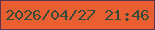 文字の大きさ：4、枠の色：57344b、背景の色：ea5f32、文字の色：374b38 無料ブログパーツのブログ時計