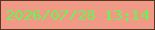文字の大きさ：5、枠の色：573622、背景の色：f09987、文字の色：6af451 無料ブログパーツのブログ時計