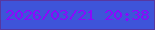 文字の大きさ：3、枠の色：5737a0、背景の色：3e54d9、文字の色：8a09fb 無料ブログパーツのブログ時計