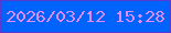 文字の大きさ：3、枠の色：573acf、背景の色：0063fb、文字の色：de8bf9 無料ブログパーツのブログ時計