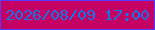 文字の大きさ：2、枠の色：573afc、背景の色：c30263、文字の色：1873e4 無料ブログパーツのブログ時計